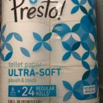 Presto! Mega Roll Toilet Paper, Ultra-Soft, 6 Count (Pack of 4), 24 Family Mega Rolls = 120 regular rolls