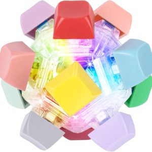 keyboard fidget toy for adults keyboard clicker with led light fidget stress relief sensory toy